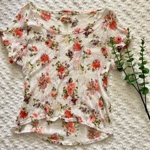 3 for $25! Mudd floral lace top
